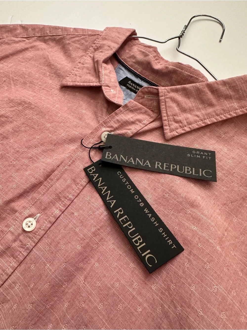 Banana Republic Men's Button-Down Shirt - Dusty Rose